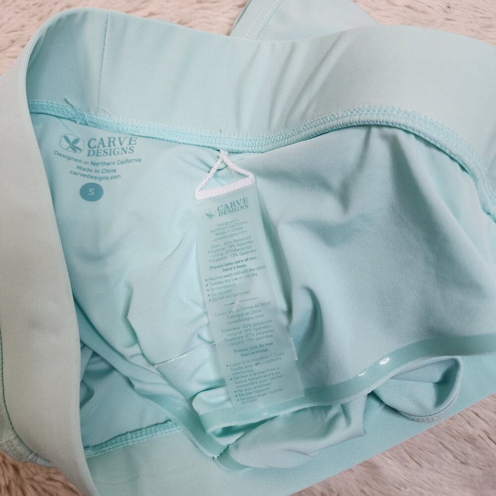Carve Designs Lorenzo Short Women's Swim Bottoms Small Aqua UPF 50+ - Picture 7 of 8